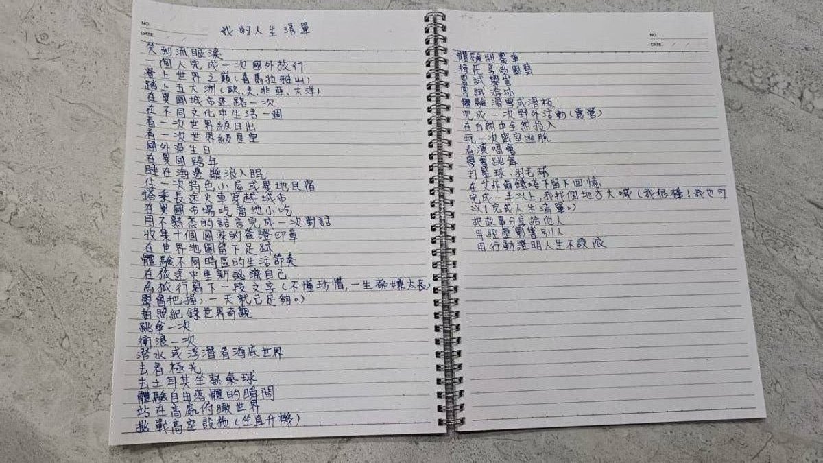 吳芮安的人生清單